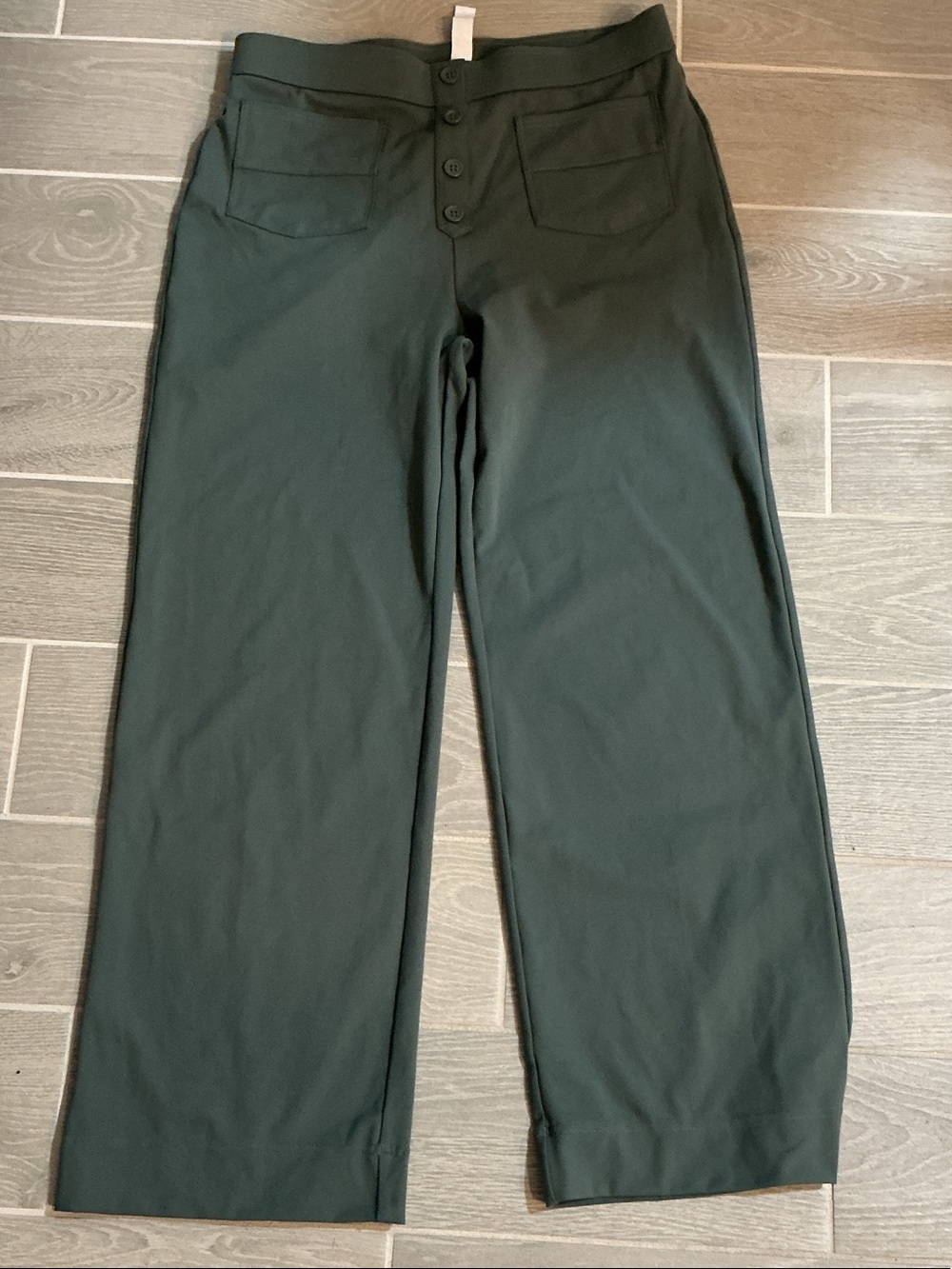 HALARA DayStretch Straight Leg Pants Olive Dark Green Sz XL Tall